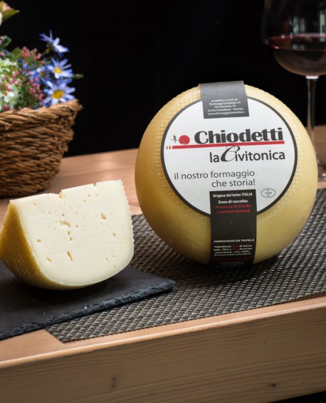 Caciotta La Civitonica - formaggio con latte misto dolce - 2Kg - stagionatura 20 giorni - Formaggi Chiodetti
