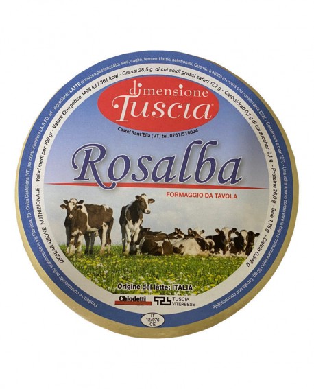 Caciotta Rosalba - formaggio con latte vaccino dolce - 2Kg - stagionatura 20 giorni - Dimensione Tuscia