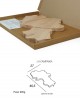 Tagliere in legno a forma di regione Campania - dimensione 46.5 x 27 - Elga Design
