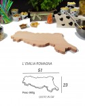 Tagliere in legno a forma di regione Emilia-Romagna - dimensione 51 x 23 - Elga Design