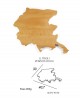 Tagliere in legno a forma di regione Friuli Venezia-Giulia - dimensione 40.7 x 33 - Elga Design