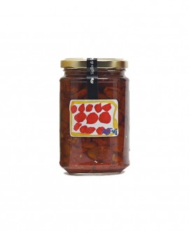 Pomodorini semi dried in olio e.v.o. De Carlo' selezione Roscioli - barattolo 280g - Salumeria Roscioli