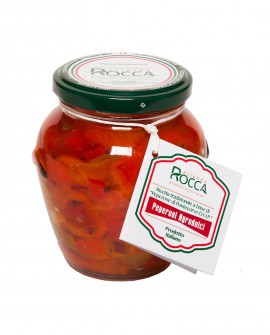 Peperoni Agrodolce di Pontecorvo DOP, senza aglio - Vaso Orcio 296 g - Azienda Rocca
