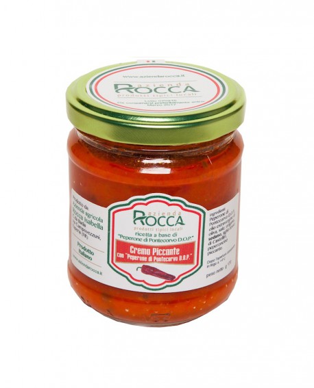 Crema di Peperoni Piccante di Pontecorvo DOP - Vasetto 170 g - Azienda Rocca
