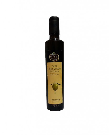 L'Eccellente Olio Extravergine di Oliva 100% italiano classico - Bottiglia da 500 ml - Gli Orti di Guglietta