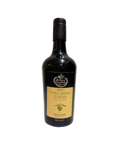 L'Eccellente Olio Extravergine di Oliva 100% italiano classico - Bottiglia da 750 ml - Gli Orti di Guglietta