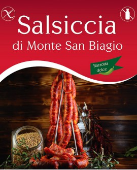 Salsiccia di Monte San Biagio Barzotta Catenella Dolce 500g sottovuoto - Salumi Grufà