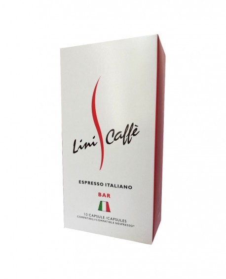 Caffè Espresso italiano - Box n.10 capsule compatibili Nespresso - Lini Caffè